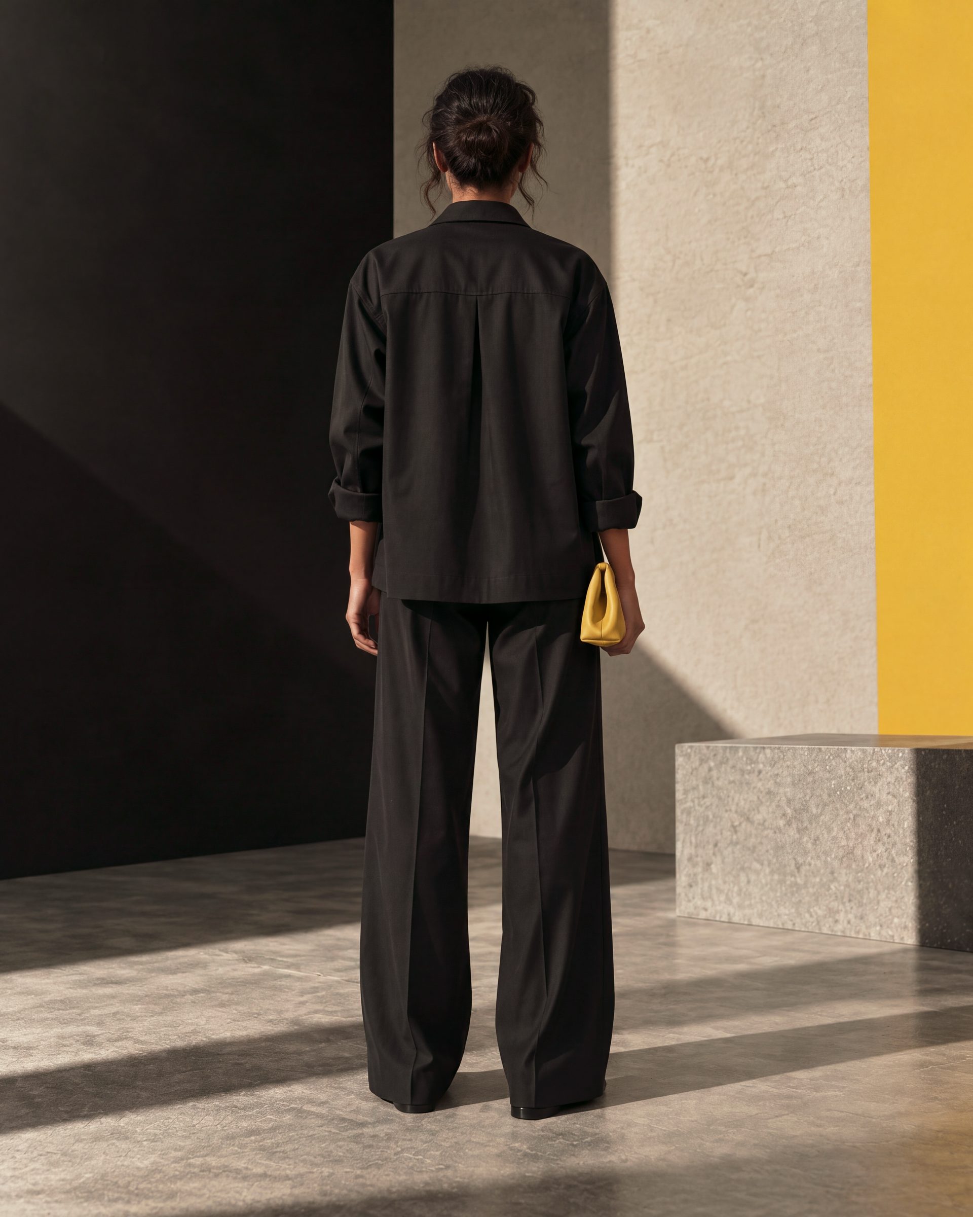 Generated model photographed from behind
