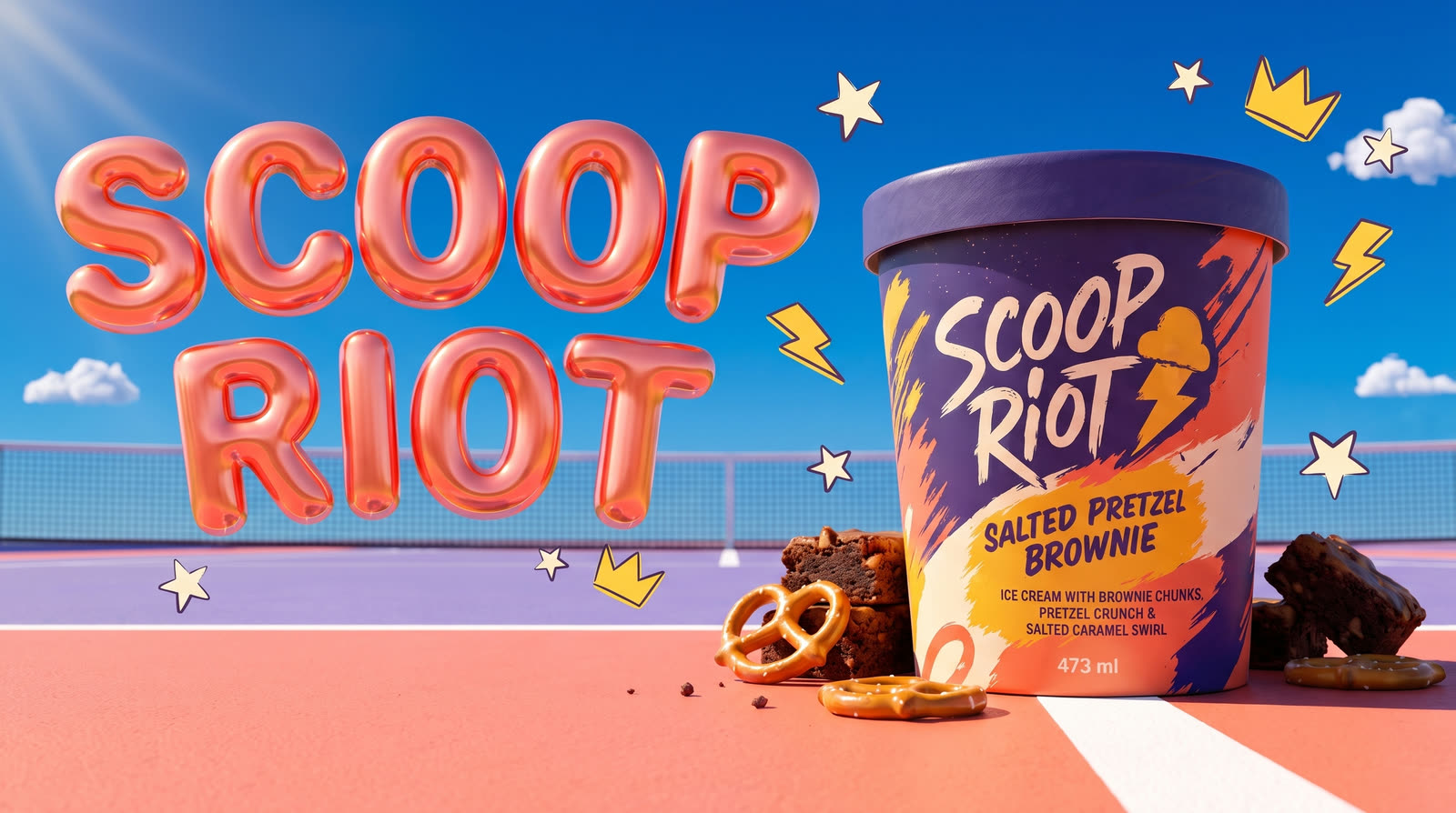 Scoop Riot campaign key visual